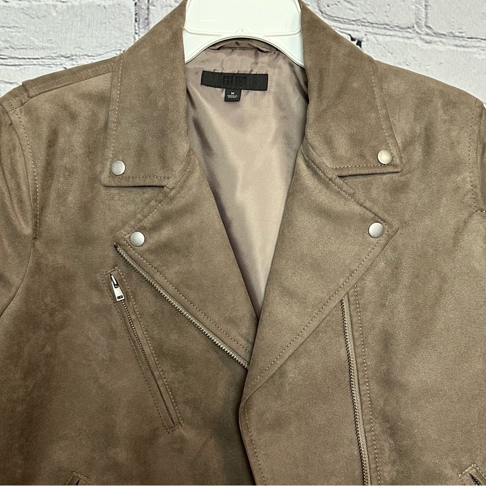 NWT Uniqlo Suede Moto Jacket - Picture 6 of 11